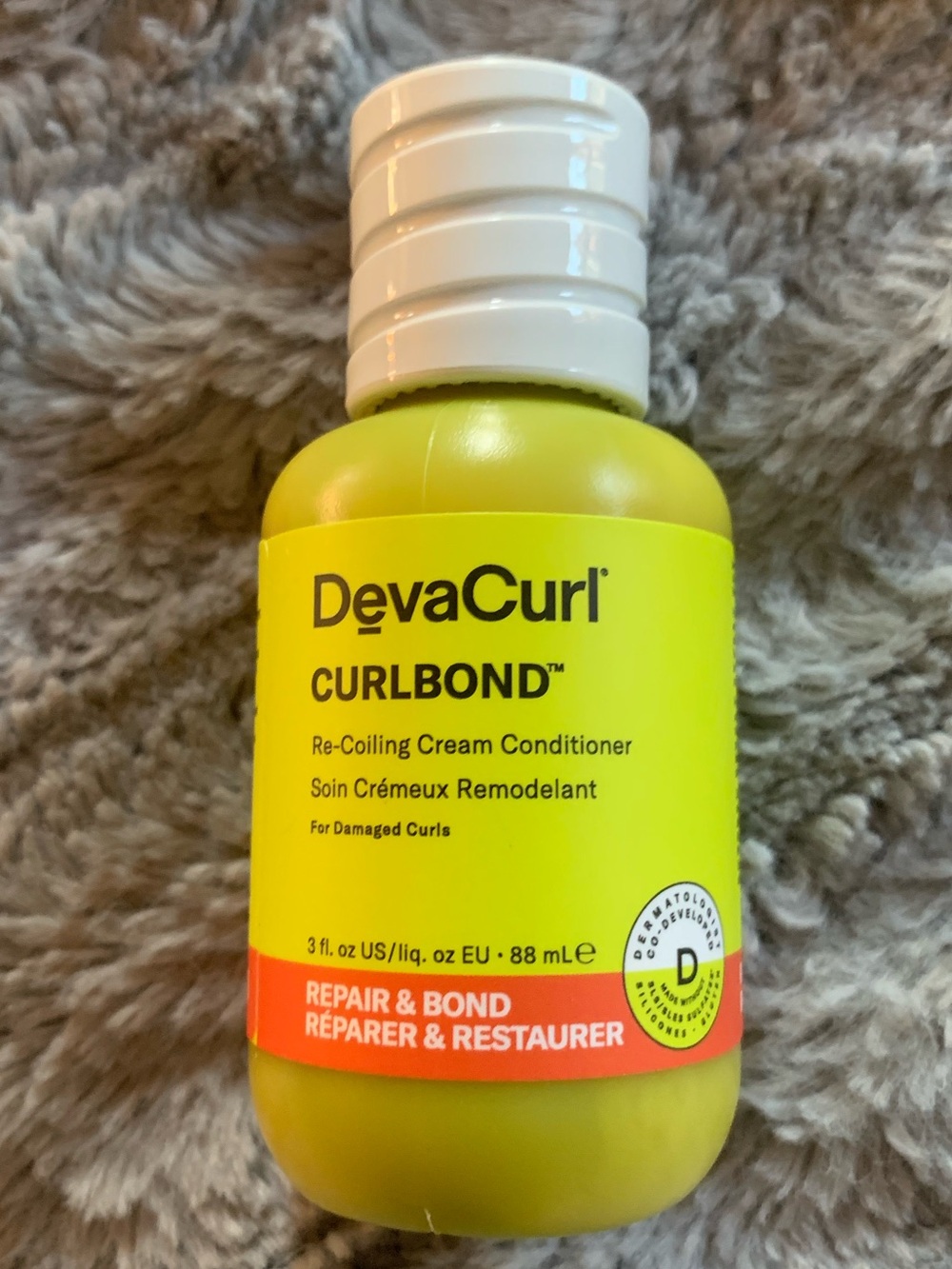 DevaCurl Curbond Re-Coiling Cream Conditioner , 3 oz, travel size